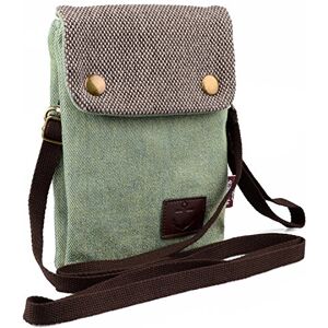 katloo Leinwand Handytasche, Gürteltasche für Mädchen, Kleine Crossbody Tasche Leger Geldbörse, Reisentasche mit Schultergurt, Stilvoll Beuteltasche, Schultertasche Organisator (Grün) katloo Leinwand Handytasche, Gürteltasche für Mädchen, Kleine Crossbody Tasche Leger Geldbörse, Reisentasche mit Schultergurt, Stilvoll Beuteltasche, Schultertasche Organisator (Grün)