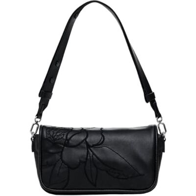 Desigual Schultertasche Umhängetasche Keller Gales Long Shoulder Bag Black schwarz Desigual Schultertasche Umhängetasche Keller Gales Long Shoulder Bag Black schwarz