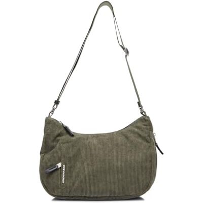 Mandarina Duck Hunter Velvet Hobo, Damen, Pyrit Mandarina Duck Hunter Velvet Hobo, Damen, Pyrit