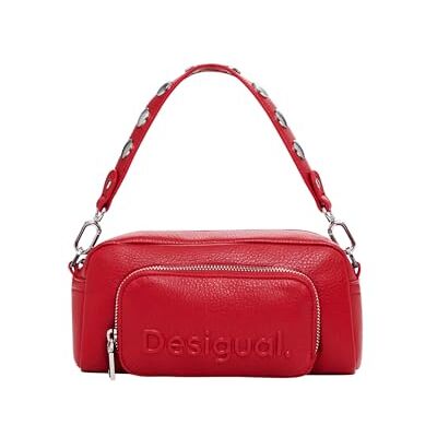 Desigual Umhängetasche Half Logo Prad Crossbody Bag Carmine rot Desigual Umhängetasche Half Logo Prad Crossbody Bag Carmine rot