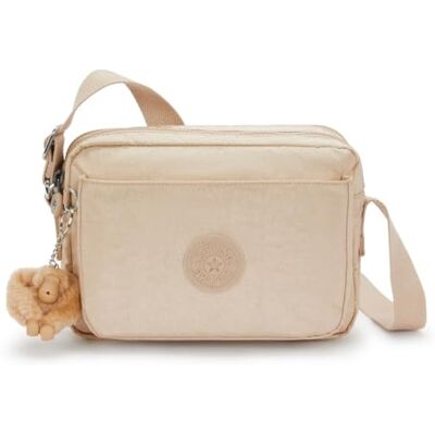 Kipling ABANU M Mittelgroße Umhängetasche, Sparkled Beige (Beige) Kipling ABANU M Mittelgroße Umhängetasche, Sparkled Beige (Beige)