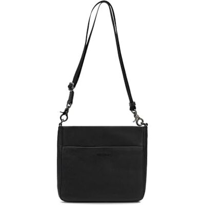 Mandarina Duck Mellow Leather Crossover, Damen, Schwarz Mandarina Duck Mellow Leather Crossover, Damen, Schwarz