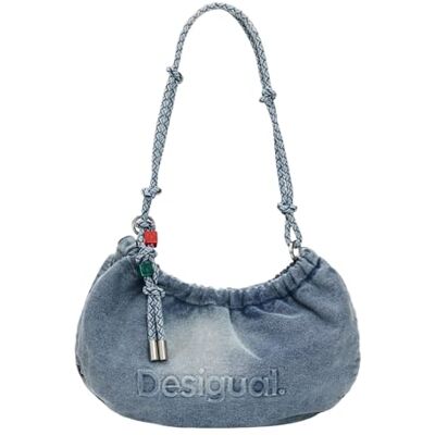 Desigual Umhängetasche Schultertasche Half Logo Denim Waverly Bag Denim Raw blaugrau Desigual Umhängetasche Schultertasche Half Logo Denim Waverly Bag Denim Raw blaugrau