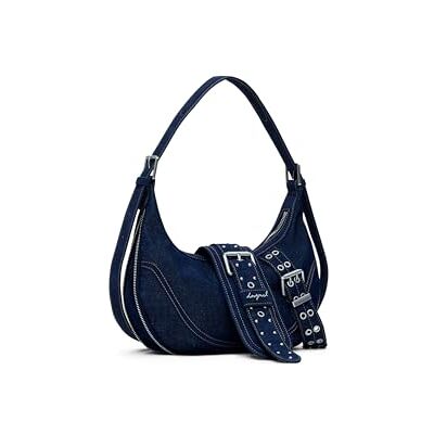 Desigual Schultertasche Umhängetasche Calgary Bindella Shoulder Bag Denim Dark Blue dunkelblau Desigual Schultertasche Umhängetasche Calgary Bindella Shoulder Bag Denim Dark Blue dunkelblau