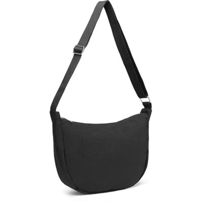 Miss Lulu Damen Halbmond Crossbody Schultertasche, Hobo Casual Crossbody Bag, Einfarbige Tragbare Halbmond-Tasche Umhängetasche mit verstellbarer Schultergurt Miss Lulu Damen Halbmond Crossbody Schultertasche, Hobo Casual Crossbody Bag, Einfarbige Tragbare Halbmond-Tasche Umhängetasche mit verstellbarer Schultergurt