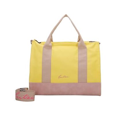 Fritzi aus Preussen Fritzi Canvas Tote Bag Canvas Sun Shopper Baumwollmix Damen Handtasche Umhängetasche Festival City Beach vegan 29,5 x 40 x 14 cm, Gelb Fritzi aus Preussen Fritzi Canvas Tote Bag Canvas Sun Shopper Baumwollmix Damen Handtasche Umhängetasche Festival City Beach vegan 29,5 x 40 x 14 cm, Gelb
