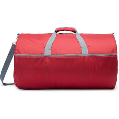 Amazon Essentials 63,5cm große Faltbare Nylontasche für Reisen/Aufbewahrung mit Reißverschlusstaschen, 15,9kg Kapazität, Rot Amazon Essentials 63,5cm große Faltbare Nylontasche für Reisen/Aufbewahrung mit Reißverschlusstaschen, 15,9kg Kapazität, Rot
