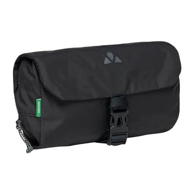 VAUDE WashBag S Kulturbeutel klein zum Aufhängen, Black Kleine Waschtasche mit Wickelverschluss, Zahnbürstenhalter, Einschubfächern, 20 x 13,5 x 20 cm, 91 g VAUDE WashBag S Kulturbeutel klein zum Aufhängen, Black Kleine Waschtasche mit Wickelverschluss, Zahnbürstenhalter, Einschubfächern, 20 x 13,5 x 20 cm, 91 g