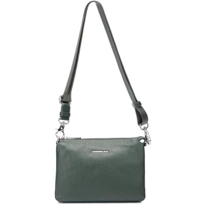 Mandarina Duck Mellow Leather Clutch, Damen, Pine Green, 9 x 23 x 15 cm Mandarina Duck Mellow Leather Clutch, Damen, Pine Green, 9 x 23 x 15 cm