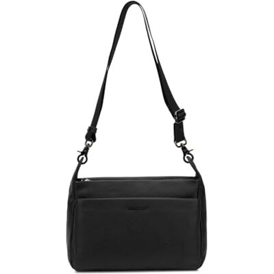 Mandarina Duck Damen Crossover Mellow Leather, Schwarz Mandarina Duck Damen Crossover Mellow Leather, Schwarz