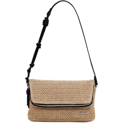 Desigual BAG_HALF LOGO RAFFIA_VE, 1014 NATURAL, U Desigual BAG_HALF LOGO RAFFIA_VE, 1014 NATURAL, U
