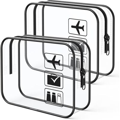 vonsera 2 Stück Kulturtasche Transparent, Reise Kosmetiktasche Durchsichtig, TSA-geprüft Beutel Flugzeug Handgepäck Wasserdicht, Kulturtaschen für Herren, Damen, Kinder vonsera 2 Stück Kulturtasche Transparent, Reise Kosmetiktasche Durchsichtig, TSA-geprüft Beutel Flugzeug Handgepäck Wasserdicht, Kulturtaschen für Herren, Damen, Kinder