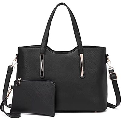 Miss Lulu Handtasche Damen Tasche Shopper Mittelgroß Schultertaschen 2 Pieces Set Miss Lulu Handtasche Damen Tasche Shopper Mittelgroß Schultertaschen 2 Pieces Set