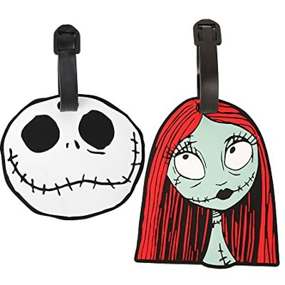 Disney Nightmare Before Christmas VT700762L.PH Gepäckanhänger, Weiß, Schwarz und Rot, 2 Stück Disney Nightmare Before Christmas VT700762L.PH Gepäckanhänger, Weiß, Schwarz und Rot, 2 Stück