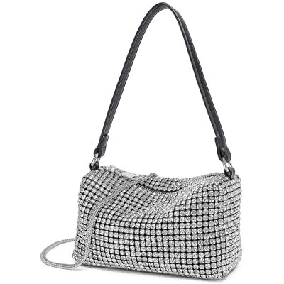 Miss Lulu Glitzer Clutch Damen Kristall Diamant Clutch Handtasche Glanz Abendtasche Umhängetasche mit Abnehmbarer Kette für Hochzeit Abend Party Freizeit Date klein Miss Lulu Glitzer Clutch Damen Kristall Diamant Clutch Handtasche Glanz Abendtasche Umhängetasche mit Abnehmbarer Kette für Hochzeit Abend Party Freizeit Date klein