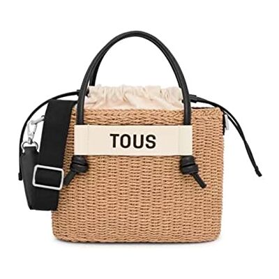 TOUS Scoubidou Babytragetasche, mittelgroß, Natur-Schwarz TOUS Scoubidou Babytragetasche, mittelgroß, Natur-Schwarz