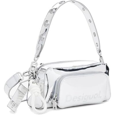 Desigual BAG_HALF LOGO FW24 P, 2015 GRIS PLATA, U Desigual BAG_HALF LOGO FW24 P, 2015 GRIS PLATA, U