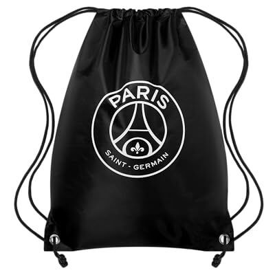 FOCO Offizielles Lizenzprodukt Paris Saint-Germain FC Schwarz Mono Fußball-Sporttasche mit Kordelzug FOCO Offizielles Lizenzprodukt Paris Saint-Germain FC Schwarz Mono Fußball-Sporttasche mit Kordelzug