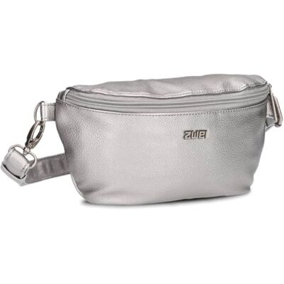 Zwei Damen Hip Bag Mademoiselle.M MH4 Bauchtasche 25 cm 1 Liter aus hochwertigem Kunstleder, Crossbody Bag wasserabweisend, 3-in-1 Bequeme Brusttasche, Gürteltasche & Hüfttasche (Silver) Zwei Damen Hip Bag Mademoiselle.M MH4 Bauchtasche 25 cm 1 Liter aus hochwertigem Kunstleder, Crossbody Bag wasserabweisend, 3-in-1 Bequeme Brusttasche, Gürteltasche & Hüfttasche (Silver)