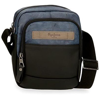 Pepe Jeans Ocean Medium Blue Umhängetasche 17x22x8 cm Polyester mit Kunstlederdetails Pepe Jeans Ocean Medium Blue Umhängetasche 17x22x8 cm Polyester mit Kunstlederdetails