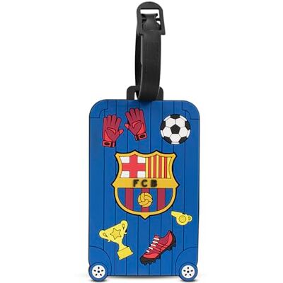 Hy-Pro Offiziell lizenzierter Barcelona Silikon-Gepäckanhänger – Reisezubehör, Robuste 10cmx6cm Taschen-Kennzeichnung für Koffer, Laptoptaschen & Rucksäcke – Im Blauen Barcelona Design Hy-Pro Offiziell lizenzierter Barcelona Silikon-Gepäckanhänger – Reisezubehör, Robuste 10cmx6cm Taschen-Kennzeichnung für Koffer, Laptoptaschen & Rucksäcke – Im Blauen Barcelona Design