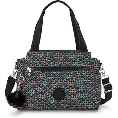 Kipling ELYSIA Mittelgroße Schultertasche, Schultertaschen, Geo Feather (Schwarz) Kipling ELYSIA Mittelgroße Schultertasche, Schultertaschen, Geo Feather (Schwarz)