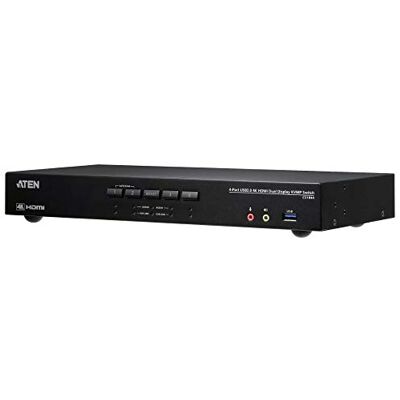 Aten KVMP-Switch 4-fach 4K HDMI Dual Display USB 3.0 Audio 4-Port Aten KVMP-Switch 4-fach 4K HDMI Dual Display USB 3.0 Audio 4-Port