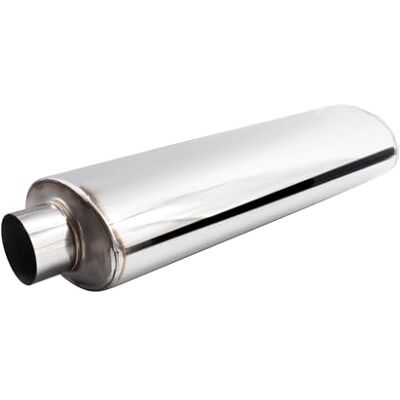 Simoni Racing ESR6 Universal-Sportauspuff, gerader runder Ausgang, gerader Auspuff für Autos aus Edelstahl, Länge 550 mm, Stahl Simoni Racing ESR6 Universal-Sportauspuff, gerader runder Ausgang, gerader Auspuff für Autos aus Edelstahl, Länge 550 mm, Stahl