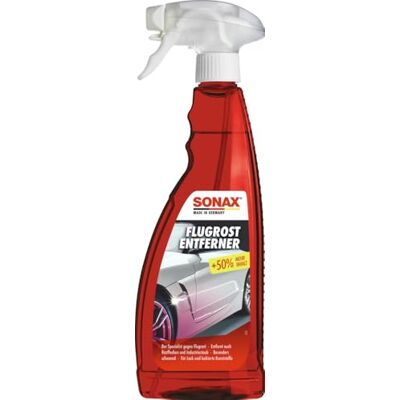SONAX FlugrostEntferner (750 ml) entfernt aggressive Flugrost-Rückstände sowie Industriestaub von allen Lacken Art-Nr. 05134000 SONAX FlugrostEntferner (750 ml) entfernt aggressive Flugrost-Rückstände sowie Industriestaub von allen Lacken Art-Nr. 05134000