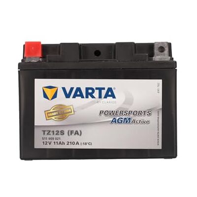 Varta Motorradbatterie 11 Ah / 210 A Powersports Active AGM lange Lebensdauer, vorgeladen, wartungsfrei, geeignet für Motorräder, Motorroller, Quads, Jetskis und Schneemobile, schwarz Varta Motorradbatterie 11 Ah / 210 A Powersports Active AGM lange Lebensdauer, vorgeladen, wartungsfrei, geeignet für Motorräder, Motorroller, Quads, Jetskis und Schneemobile, schwarz