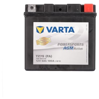 Varta Motorradbatterie 6 Ah / 100 A 105 mm Powersports Active AGM lange Lebensdauer, vorgeladen, wartungsfrei, geeignet für Motorräder, Motorroller, Quads, Jetskis und Schneemobile, schwarz Varta Motorradbatterie 6 Ah / 100 A 105 mm Powersports Active AGM lange Lebensdauer, vorgeladen, wartungsfrei, geeignet für Motorräder, Motorroller, Quads, Jetskis und Schneemobile, schwarz