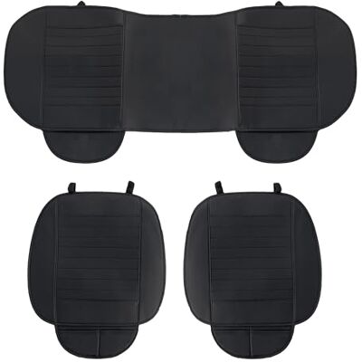 Lupex shop - Autositzbezug - 3-teiliges Set in PVC, Schwarz Lupex shop - Autositzbezug - 3-teiliges Set in PVC, Schwarz
