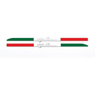 Alfa Romeo Italien Flagge holografische Auto Spiegelaufkleber - 6 x 173 mm Alfa Romeo Italien Flagge holografische Auto Spiegelaufkleber - 6 x 173 mm