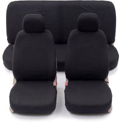 Auto Accessori Lupex Universelle Autositzbezüge Farbe Schwarz Sitzbezüge-Set vorne und hinten Polyestergewebe No SUV Auto Accessori Lupex Universelle Autositzbezüge Farbe Schwarz Sitzbezüge-Set vorne und hinten Polyestergewebe No SUV