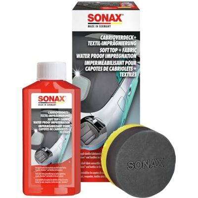 SONAX Cabrioverdeck+Textil-Imprägnierung (250 ml) Farbauffrischung und Schutz vor Wiederverschmutzung von Stoffverdecken Art-Nr. 03101410 SONAX Cabrioverdeck+Textil-Imprägnierung (250 ml) Farbauffrischung und Schutz vor Wiederverschmutzung von Stoffverdecken Art-Nr. 03101410