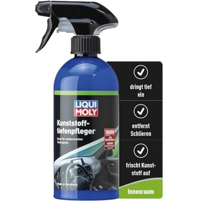 Liqui Moly Kunststofftiefenpfleger, Art.-Nr. 1536 I 500 ml Kunststoffpflege Spray für den Auto-Innenraum I Pflegt & dringt tief ins Material ein I Kunststoff Auffrischer für seidenmatten Glanz Liqui Moly Kunststofftiefenpfleger, Art.-Nr. 1536 I 500 ml Kunststoffpflege Spray für den Auto-Innenraum I Pflegt & dringt tief ins Material ein I Kunststoff Auffrischer für seidenmatten Glanz