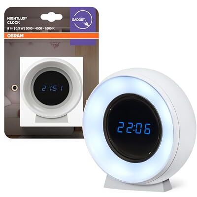 Osram NIGHTLUX Digitale Uhr & Nachtlicht mit Sensor, 0,3W, 5lm, Batterbetrieb, USB-Ladekabel, Farbwechselfunktion für weißes Licht, einfache Montage, nur für Innenräume geeignet (auch Feuchträume) Osram NIGHTLUX Digitale Uhr & Nachtlicht mit Sensor, 0,3W, 5lm, Batterbetrieb, USB-Ladekabel, Farbwechselfunktion für weißes Licht, einfache Montage, nur für Innenräume geeignet (auch Feuchträume)