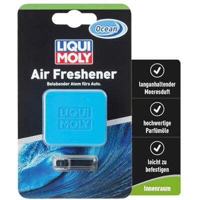 Liqui Moly Air Freshener Ocean, Art.-Nr. 21833 I 1x Auto Duft Innenraum zur Befestigung am Lüftungsgitter I Lufterfrischer Auto mit hochwertigen Parfümölen und langanhaltendendem Ocean-Duft Liqui Moly Air Freshener Ocean, Art.-Nr. 21833 I 1x Auto Duft Innenraum zur Befestigung am Lüftungsgitter I Lufterfrischer Auto mit hochwertigen Parfümölen und langanhaltendendem Ocean-Duft