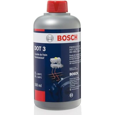 Bosch - DOT3-500ML - 0,5L - Gelb - Bremsflüssigkeit Bosch - DOT3-500ML - 0,5L - Gelb - Bremsflüssigkeit