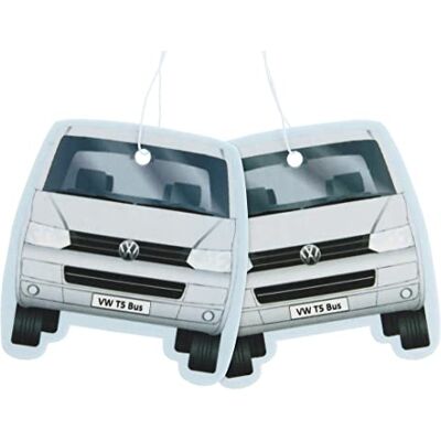 BRISA VW Collection Volkswagen Luft-Erfrischer-Duft-Spender-Baum im T5/T6 Bus Motiv (New Car/Silbergrau/2ER Set) BRISA VW Collection Volkswagen Luft-Erfrischer-Duft-Spender-Baum im T5/T6 Bus Motiv (New Car/Silbergrau/2ER Set)