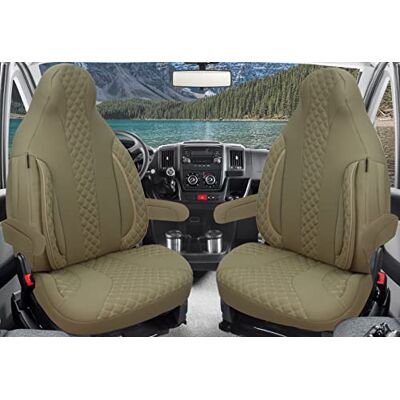 BREMER SITZBEZÜGE Maß Piloten Schonbezüge Sitzbezüge kompatibel mit Wohnmobil Ducato Weinsberg Adria Dethleffs Zubehör 2er Schonbezug Set inkl. Armlehnen-Bezüge in Beige WPL405 BREMER SITZBEZÜGE Maß Piloten Schonbezüge Sitzbezüge kompatibel mit Wohnmobil Ducato Weinsberg Adria Dethleffs Zubehör 2er Schonbezug Set inkl. Armlehnen-Bezüge in Beige WPL405
