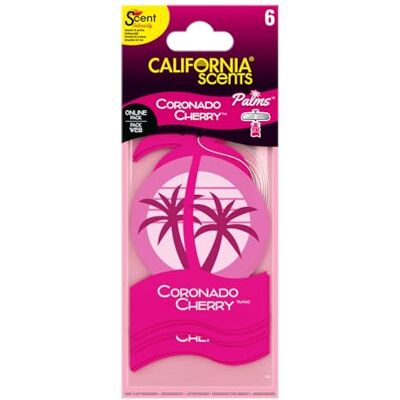 California Scents Palms Coronado Kirsche Auto Lufterfrischer – 6 Stück California Scents Palms Coronado Kirsche Auto Lufterfrischer – 6 Stück