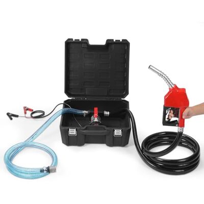 VEVOR Kraftstoffpumpe, 12 V DC, 38,5L/min, Dieselpumpen-Set, 1/4 PS, elektrisch, tragbar mit Auto-Stop-Düse, effizienter Durchfluss, verlängerte Schläuche für Diesel, Kerosin, Transformatoröl VEVOR Kraftstoffpumpe, 12 V DC, 38,5L/min, Dieselpumpen-Set, 1/4 PS, elektrisch, tragbar mit Auto-Stop-Düse, effizienter Durchfluss, verlängerte Schläuche für Diesel, Kerosin, Transformatoröl