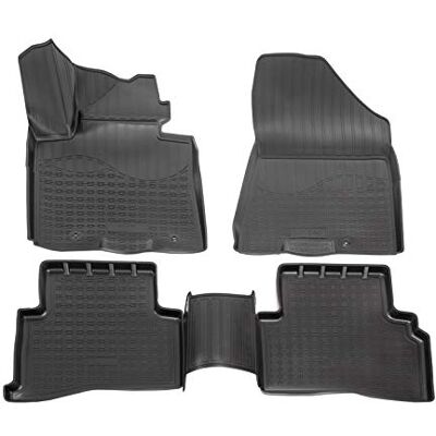 J&J AUTOMOTIVE Norm Liners 3D Gummimatten passend für Kia Sportage QL 2016-2021 4tlg, Allwetter TPE Fußmatten mit hohem Rand Passform rutschfest Geruchsneutral Schwarz J&J AUTOMOTIVE Norm Liners 3D Gummimatten passend für Kia Sportage QL 2016-2021 4tlg, Allwetter TPE Fußmatten mit hohem Rand Passform rutschfest Geruchsneutral Schwarz