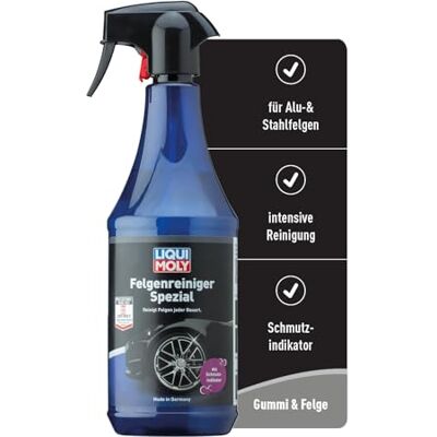 Liqui Moly Felgenreiniger Spezial, Art.-Nr.: 1597 I 1 L Auto Felgenreiniger für Alufelgen & Stahlfelgen I Felgenpflege für Auto und Motorrad I Felgenspray zur Felgen-Reinigung I säurefrei & schonend Liqui Moly Felgenreiniger Spezial, Art.-Nr.: 1597 I 1 L Auto Felgenreiniger für Alufelgen & Stahlfelgen I Felgenpflege für Auto und Motorrad I Felgenspray zur Felgen-Reinigung I säurefrei & schonend