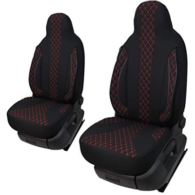 BREMER SITZBEZÜGE Maß Sitzbezüge Schonbezüge Pilotsitze Fahrer & Beifahrer Set kompatibel mit Wohnmobil FIAT Ducato, Pössl, Knaus, Adria, Carthago, Pilote Laika WPL402 Schwarz/Rote Naht BREMER SITZBEZÜGE Maß Sitzbezüge Schonbezüge Pilotsitze Fahrer & Beifahrer Set kompatibel mit Wohnmobil FIAT Ducato, Pössl, Knaus, Adria, Carthago, Pilote Laika WPL402 Schwarz/Rote Naht