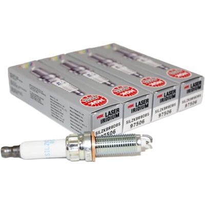 NGK 97506 Laser-Iridium-Zündkerze, 4 Stück, SILZKBR8D8S NGK 97506 Laser-Iridium-Zündkerze, 4 Stück, SILZKBR8D8S