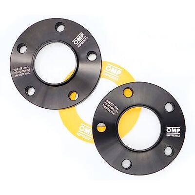 OMP Speed Satz von 2 Spurverbreiterungen/Adapter Doppelzentriert Stärke: 20mm PCD: 5x120 CB.H: 74.1 CB.W: 72.6 OD: 149 Schrauben x20 M12x1.5 Kegel + M14x1.25 Kegel Schwarz Aluminium S09222001 OMP Speed Satz von 2 Spurverbreiterungen/Adapter Doppelzentriert Stärke: 20mm PCD: 5x120 CB.H: 74.1 CB.W: 72.6 OD: 149 Schrauben x20 M12x1.5 Kegel + M14x1.25 Kegel Schwarz Aluminium S09222001
