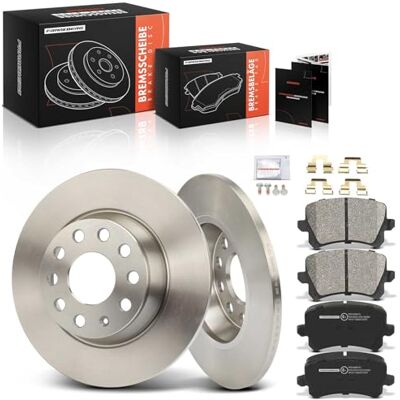 Frankberg Bremsensatz inkl. 2x Bremsscheiben + 4x Bremsbeläge Hinten Kompatibel mit Tigua.n 5N Q3 8UB 8UG Superb II Kombi 3T5 Golf VI 5K1 Replace# 5Q0615601Q, JZW698451E Frankberg Bremsensatz inkl. 2x Bremsscheiben + 4x Bremsbeläge Hinten Kompatibel mit Tigua.n 5N Q3 8UB 8UG Superb II Kombi 3T5 Golf VI 5K1 Replace# 5Q0615601Q, JZW698451E