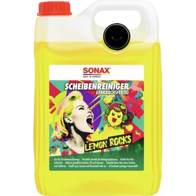 SONAX ScheibenReiniger gebrauchsfertig Lemon Rocks (5 Liter) entfernt Insekten-, Öl-, Silikon- und typische Straßenverschmutzungen Art-Nr. 01605000 SONAX ScheibenReiniger gebrauchsfertig Lemon Rocks (5 Liter) entfernt Insekten-, Öl-, Silikon- und typische Straßenverschmutzungen Art-Nr. 01605000